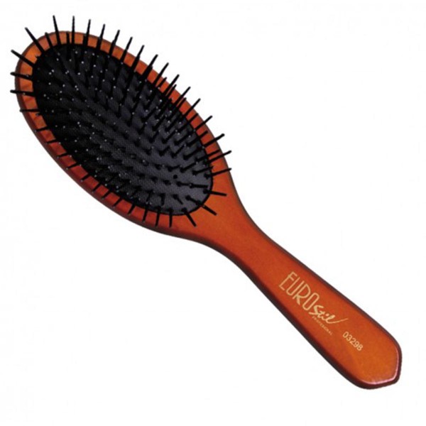 Eurostil fuelle oval cepillo goma grande pua plastico 1un