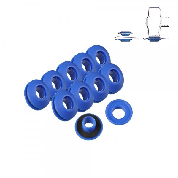 Conjunto de 10 anillas de plástico para toldos y lonas ø2,8 x 0,7 cm (pack 6 unidades)