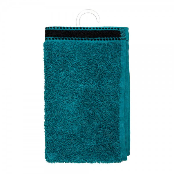 Toalla de baño joia 550 g / m² 100 % algodón color verde petrol 30 x 50 cm (pack 2 unidades)